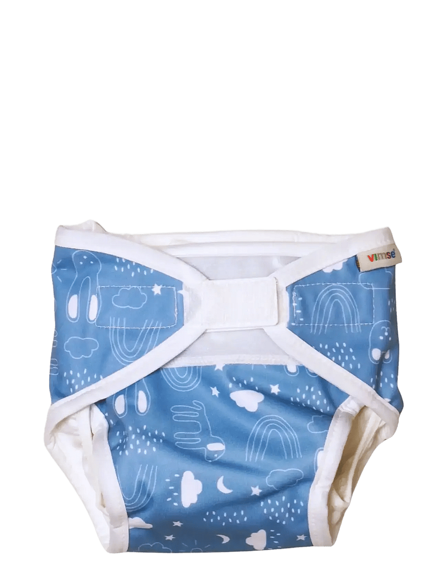 Imse Vimse - All-in-One Diaper, XS 2,5-5 kg, Blue Teddy - pieluchy - blue teddy - 0