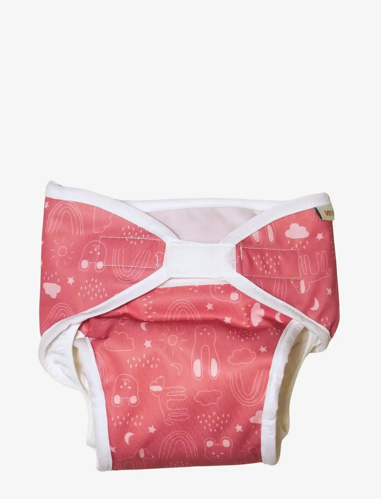 Imse Vimse - All-in-One Diaper, M 8-11 kg, Rusty Pink Teddy - couches - rusty pink teddy - 0