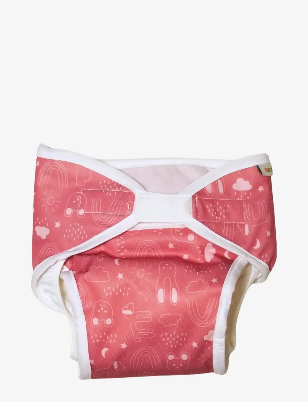 Imse Vimse - All-in-One Diaper, M 8-11 kg, Rusty Pink Teddy - babyvård - rusty pink teddy - 0