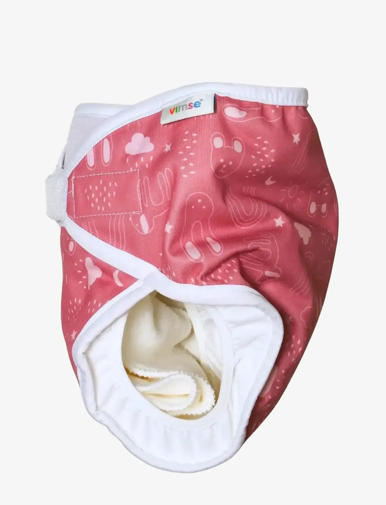 Imse Vimse - All-in-One Diaper, M 8-11 kg, Rusty Pink Teddy - couches - rusty pink teddy - 1