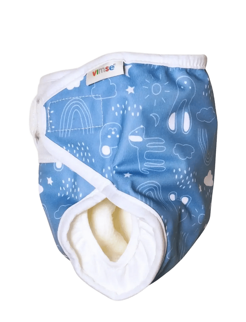 Imse Vimse - All-in-One Diaper, M 8-11 kg, Blue Teddy - babypflege - blue teddy - 1