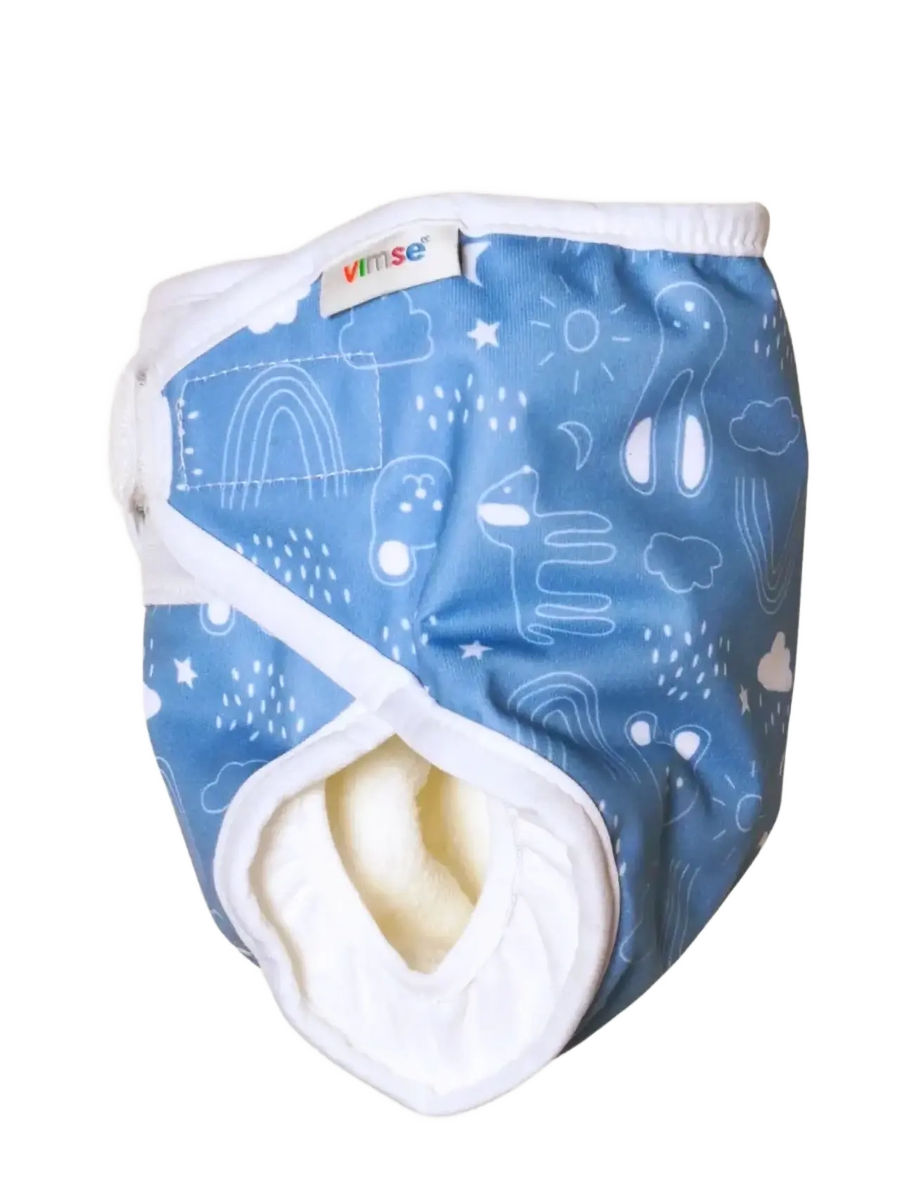 Imse Vimse - All-in-One Diaper, M 8-11 kg, Blue Teddy - mähkmed - blue teddy - 1