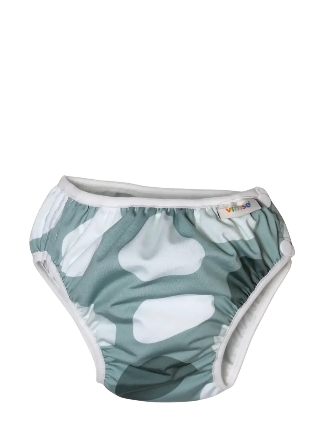 Imse Vimse Swim Diaper S 6-8Kg, Green Shapes, 6-8KG, Bademode, Weiß - Nappie Briefs, Kinder