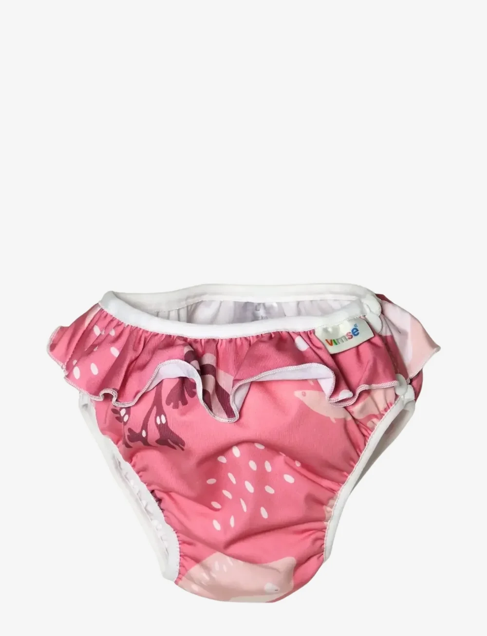 Imse Vimse - Swim Diaper S 6-8kg, Pink whale frill - schwimmwindeln - pink whale frill - 0