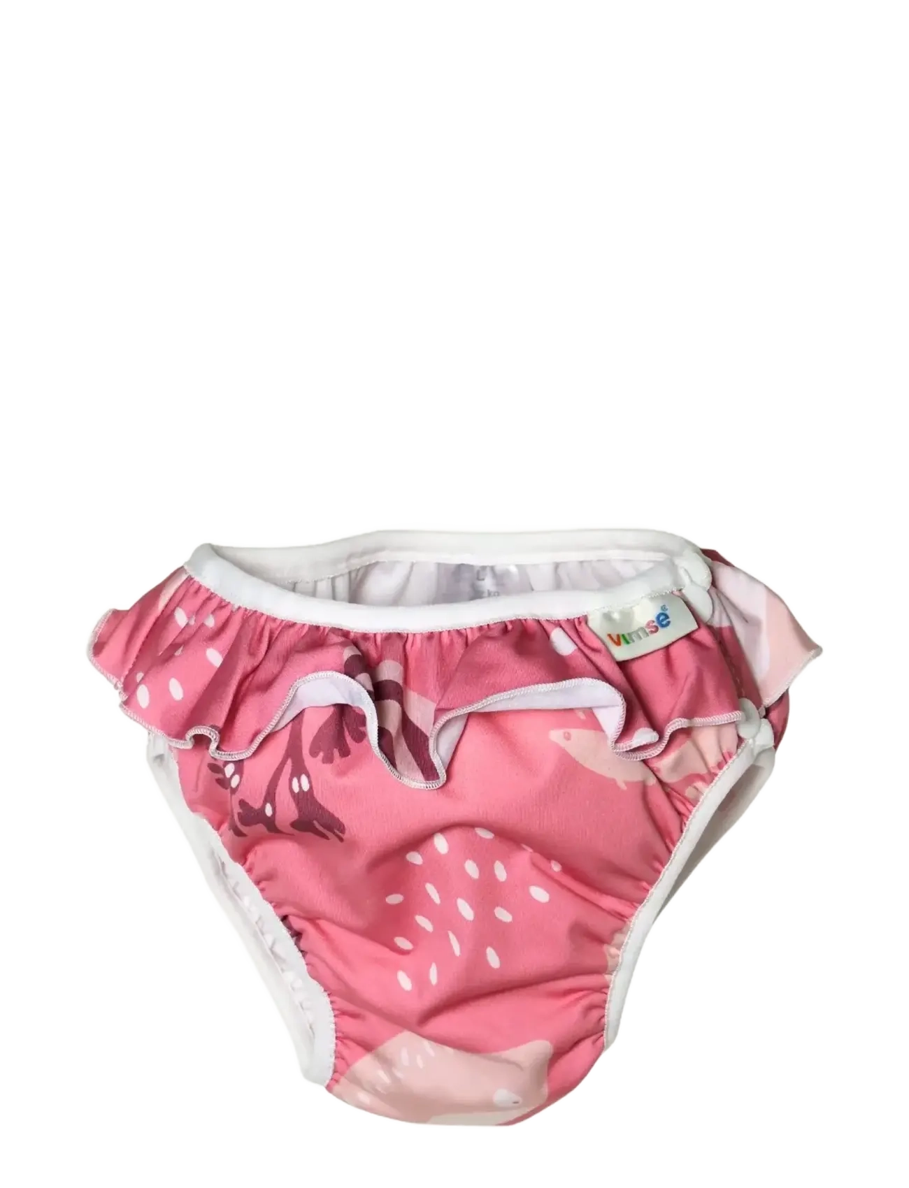 Swim Diaper M 7-10kg, Pink whale frill - PINK WHALE FRILL