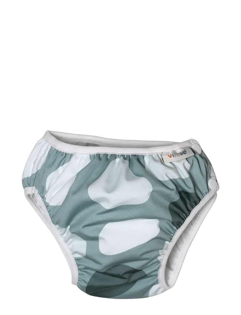 Imse Vimse - Swim Diaper L 9-12kg, Green shapes - schwimmwindeln - green shapes - 0