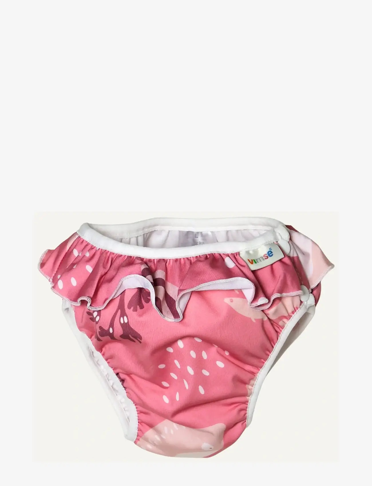 Imse Vimse - Swim Diaper L 9-12kg, Pink Whale Frill - schwimmwindeln - pink whale frill - 0