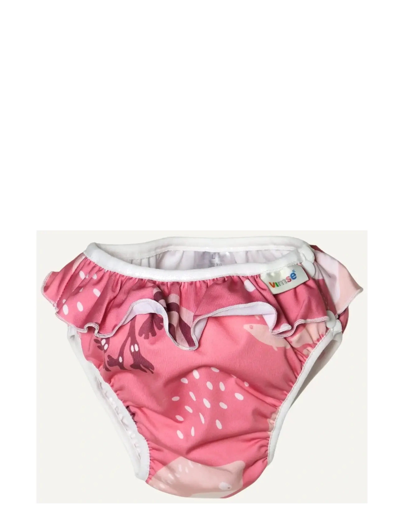 Imse Vimse Swim Diaper L 9-12kg, Pink Whale Frill - 4 for 3 - PINK WHALE FRILL / pink/rose