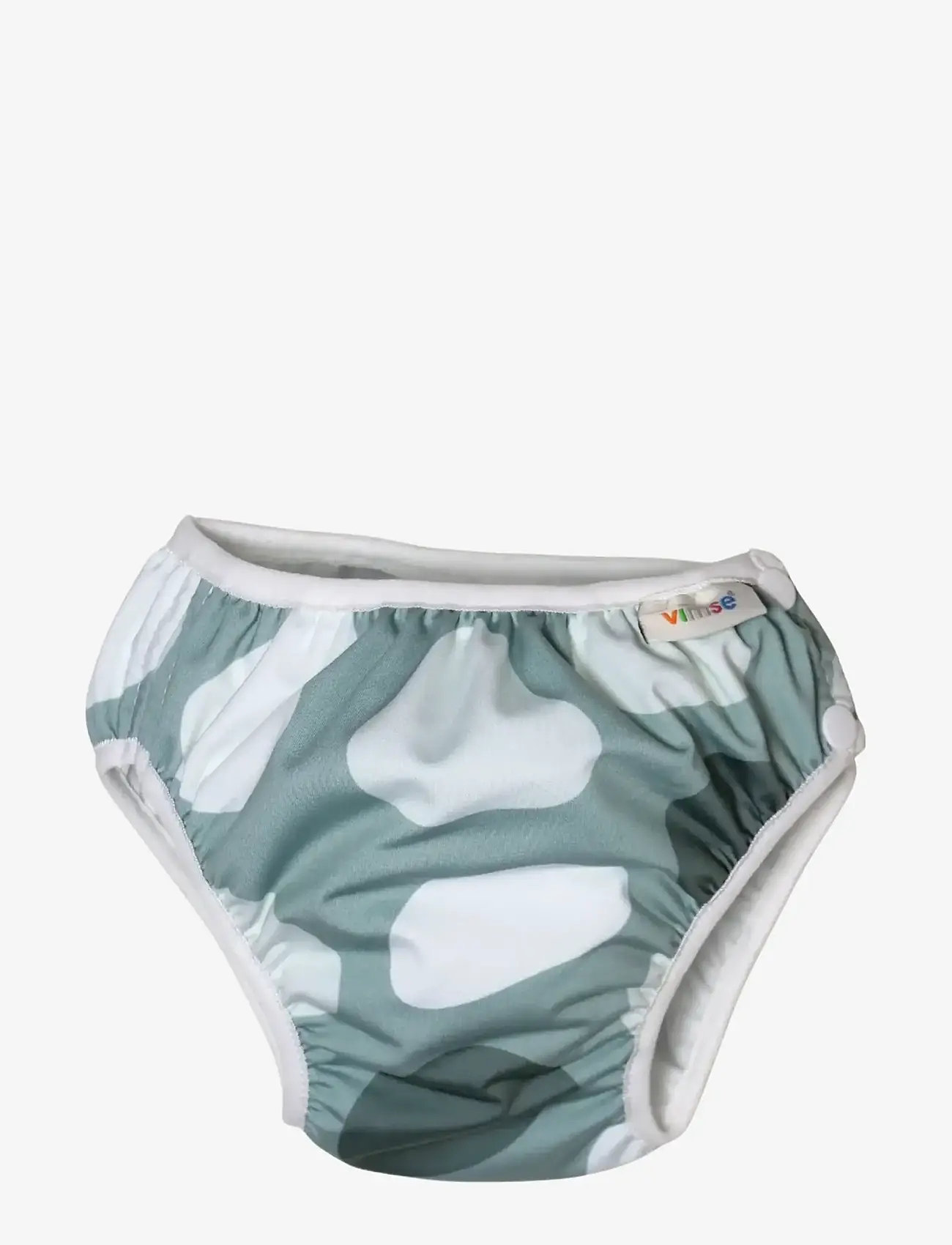 Imse Vimse - Swim Diaper XL 11-14kg, Green shapes - blebadebukser - green shapes - 0