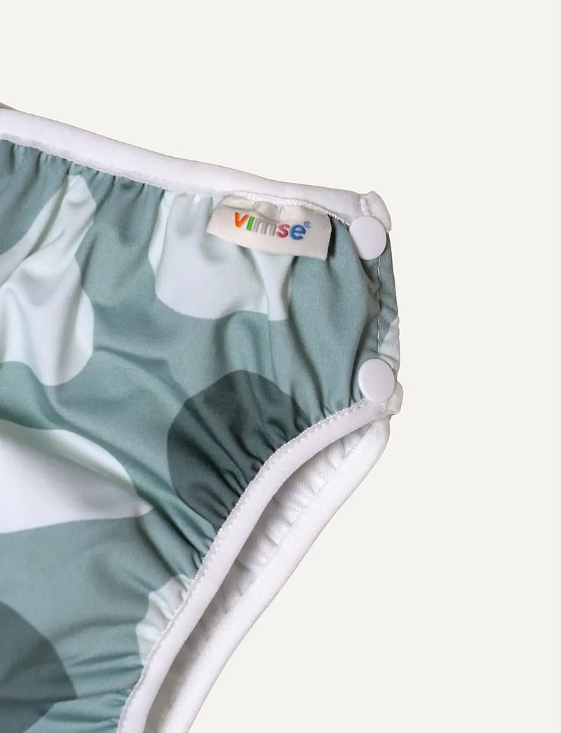 Imse Vimse - Swim Diaper XL 11-14kg, Green shapes - blebadebukser - green shapes - 3