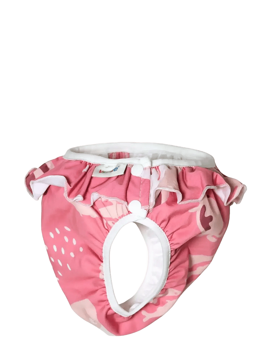 Imse Vimse - Swim Diaper XL 11-14kg, Pink whale frill - blebadebukser - pink whale frill - 1