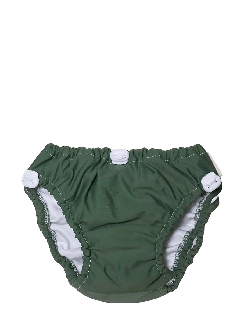 Imse Vimse - Swim Diaper Drawstring S/M 6-10kg, Olive Green - blebadebukser - olive green - 1