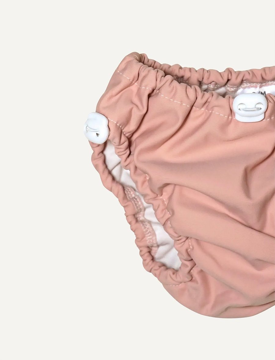 Imse Vimse - Swim Diaper Drawstring S/M 6-10kg, Powder Pink - blebadebukser - powder pink - 4