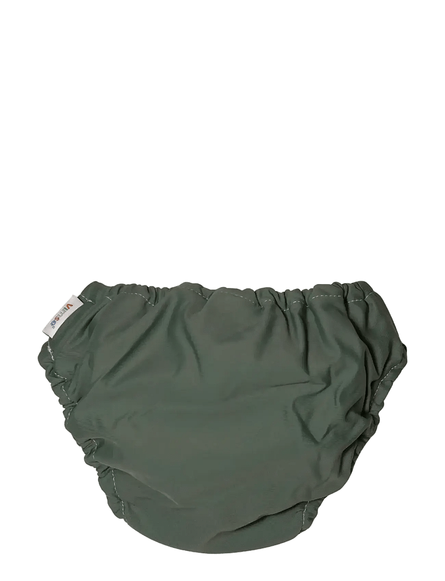 Imse Vimse - Swim Diaper Drawstring L/XL 9-14kg, Olive Green - blebadebukser - olive green - 2