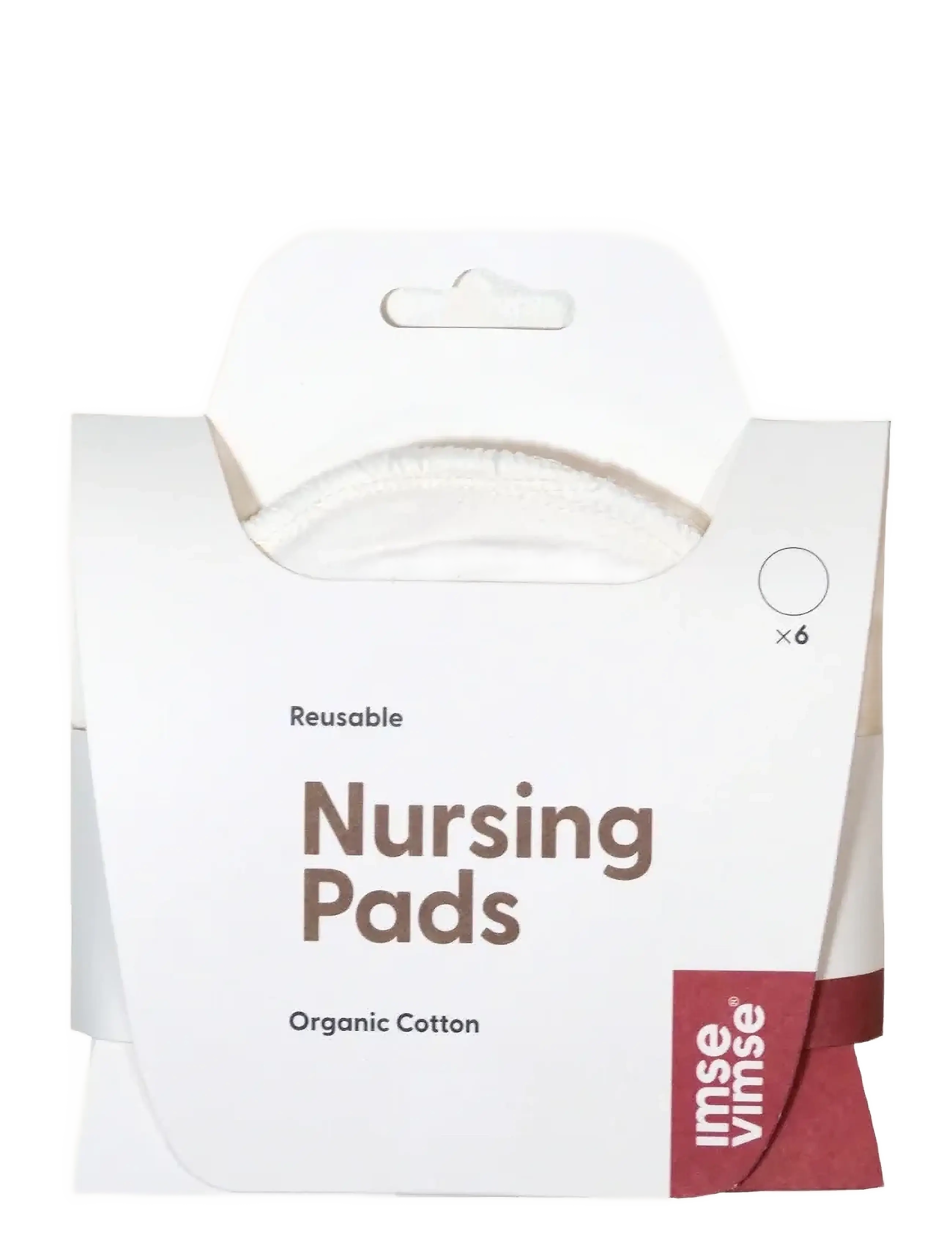 Imse Vimse Nursing Pads Organic Cotton, Natural 3-pairs - Stillprodukte - NATURAL / white