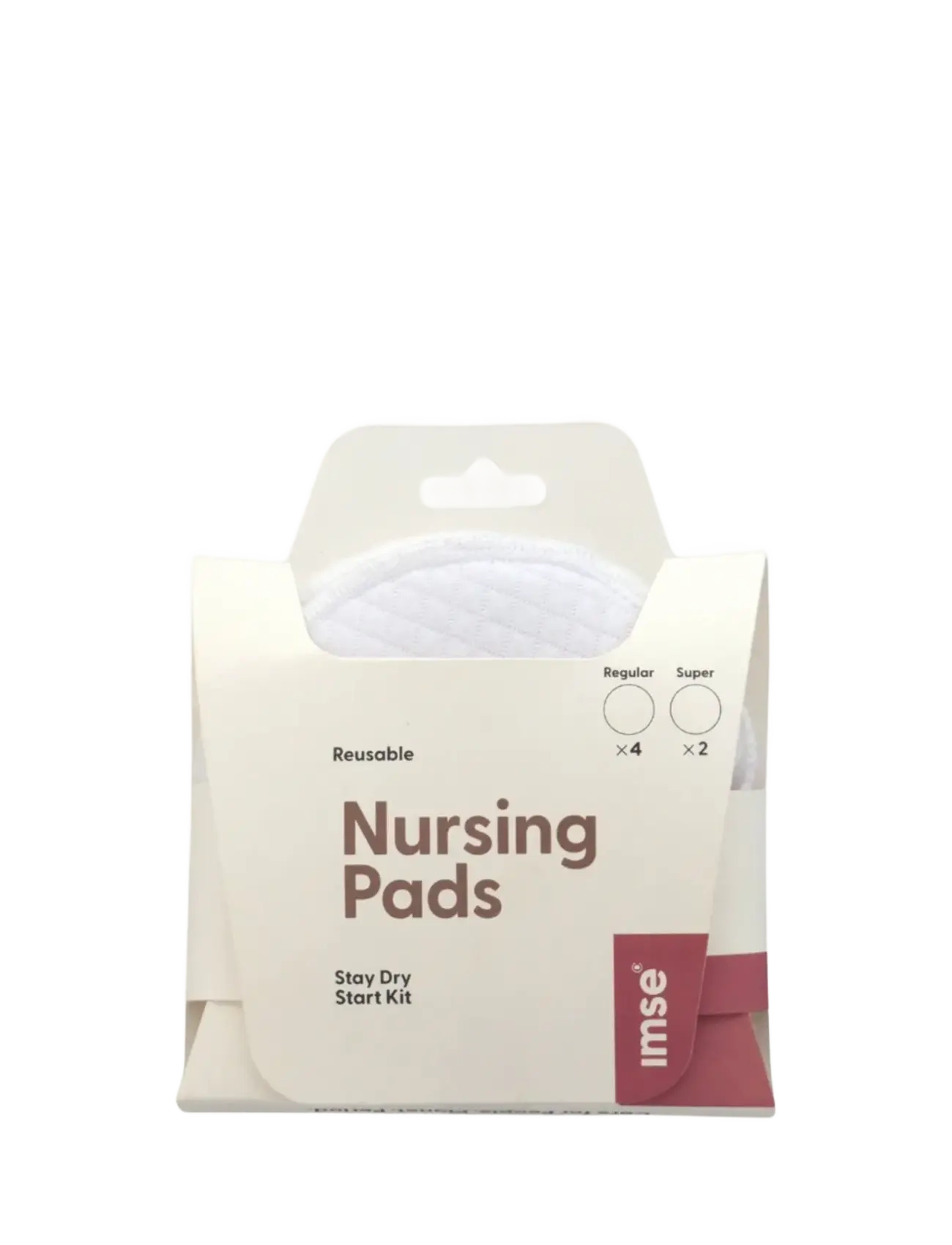 Imse Vimse Nursing Pads Stay Dry, Regular 2-pairs + Super 1-pair - 4 for 3 - WHITE / white