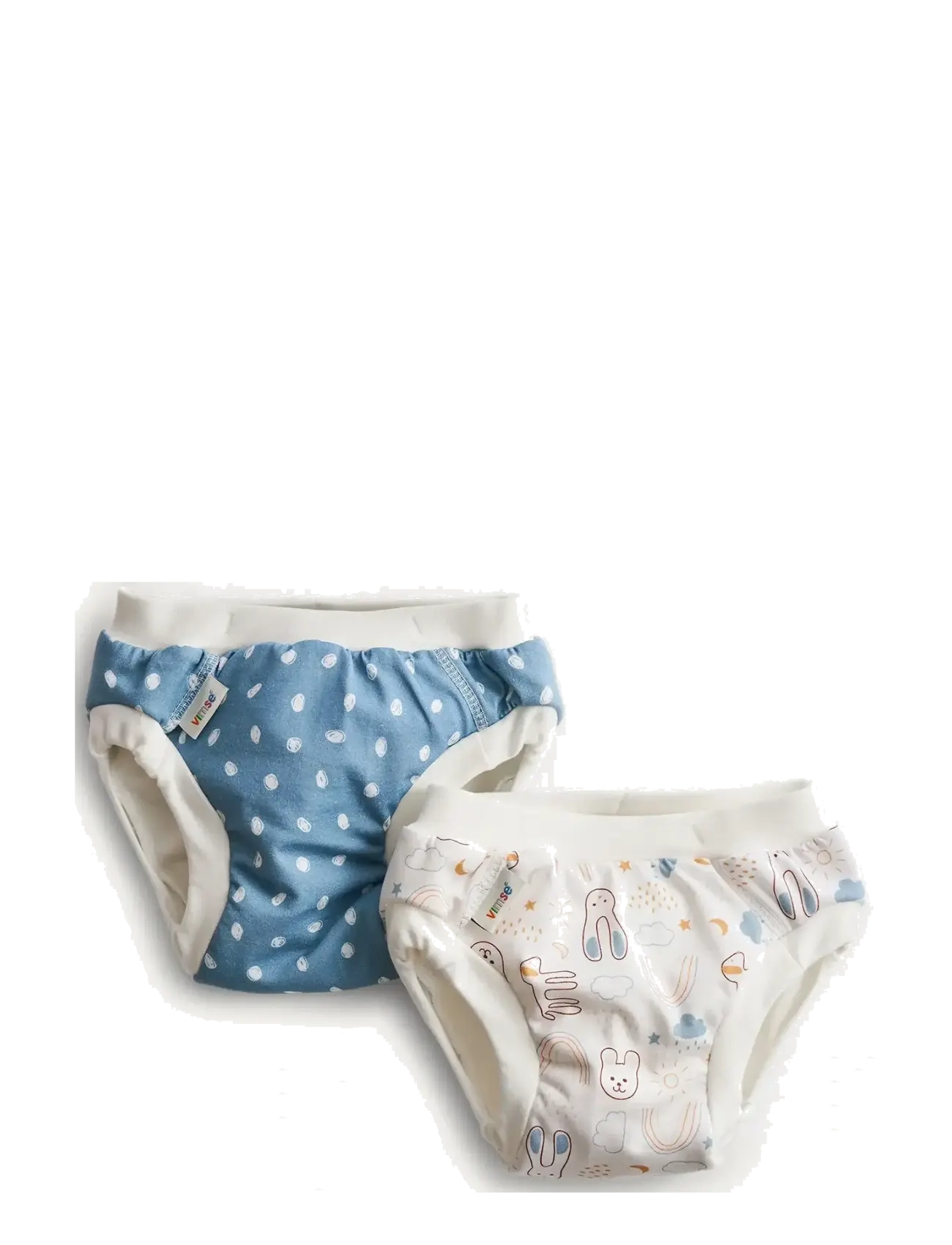 Imse Vimse Training Pants L 9-12 kg, Blue Dots/White Teddy 2-p - Pesu - BLUE DOTS/WHITE TEDDY / blue