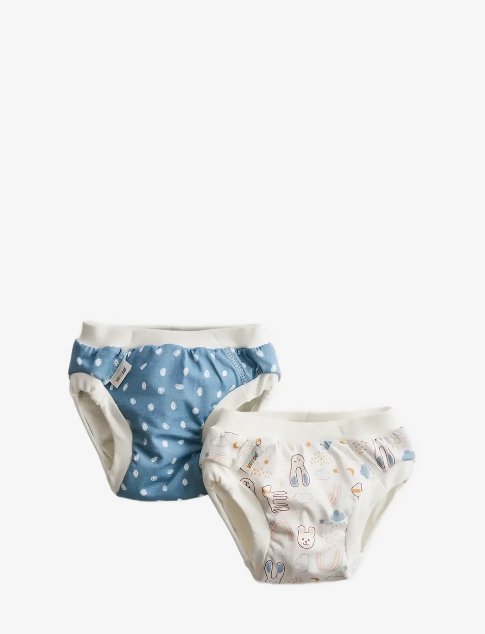 Imse Vimse - Training Pants XL 11-14 kg, Blue Dots/White Teddy 2-p - unterhosen - blue dots/white teddy - 1