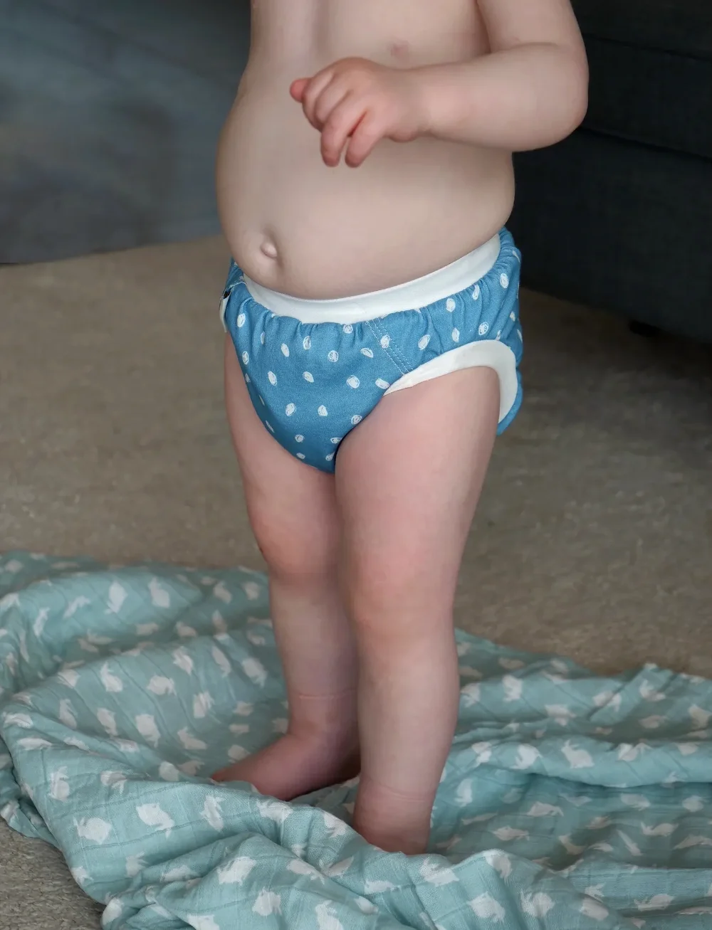 Imse Vimse - Training Pants XL 11-14 kg, Blue Dots/White Teddy 2-p - unterhosen - blue dots/white teddy - 0