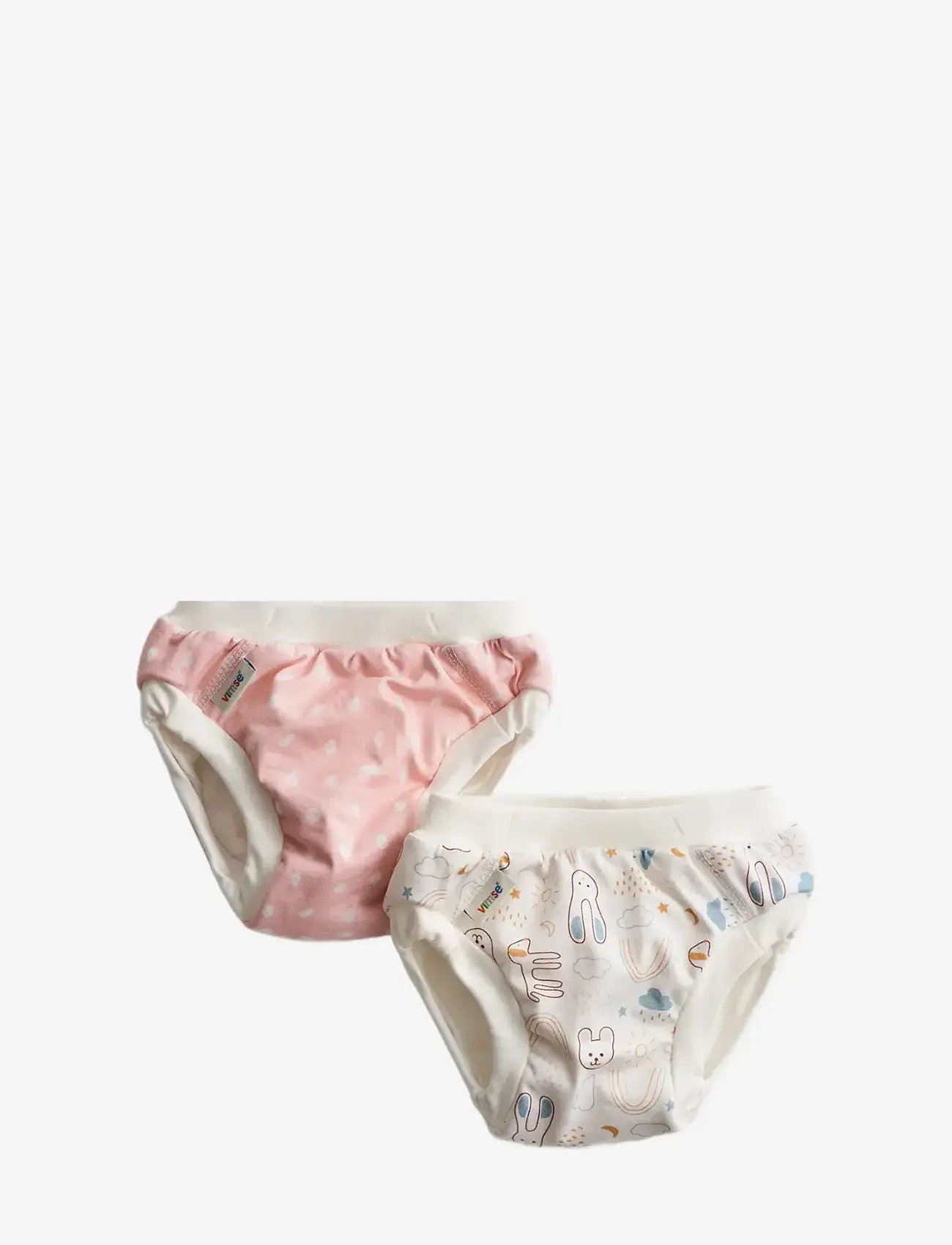 Imse Vimse - Training Pants XXL 13-17 kg, Pink Dots/White Teddy 2-p - underpants - pink dots/white teddy - 1