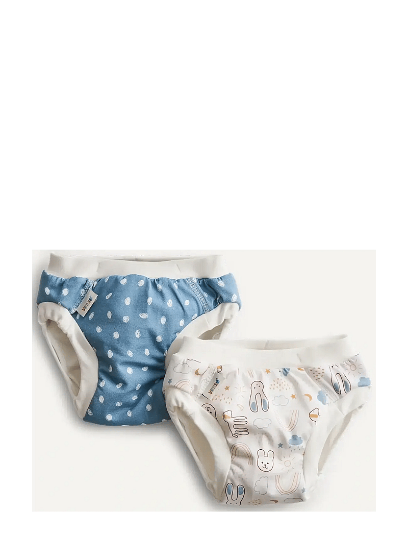 Imse Vimse - Training Pants XXL 13-17 kg, Blue Dots/White Teddy 2-p - majtki - blue dots/white teddy - 1
