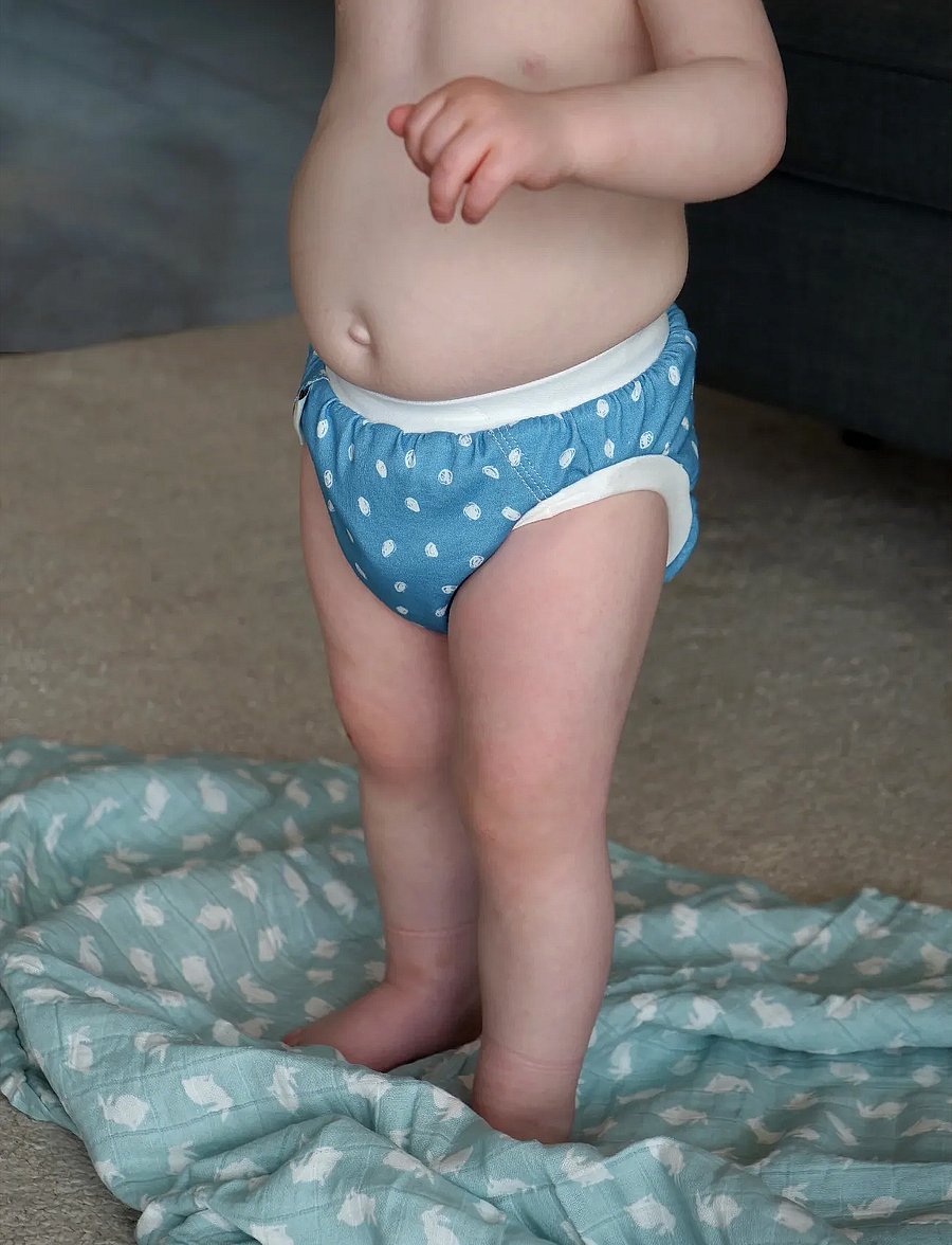 Imse Vimse - Training Pants XXL 13-17 kg, Blue Dots/White Teddy 2-p - unterhosen - blue dots/white teddy - 0