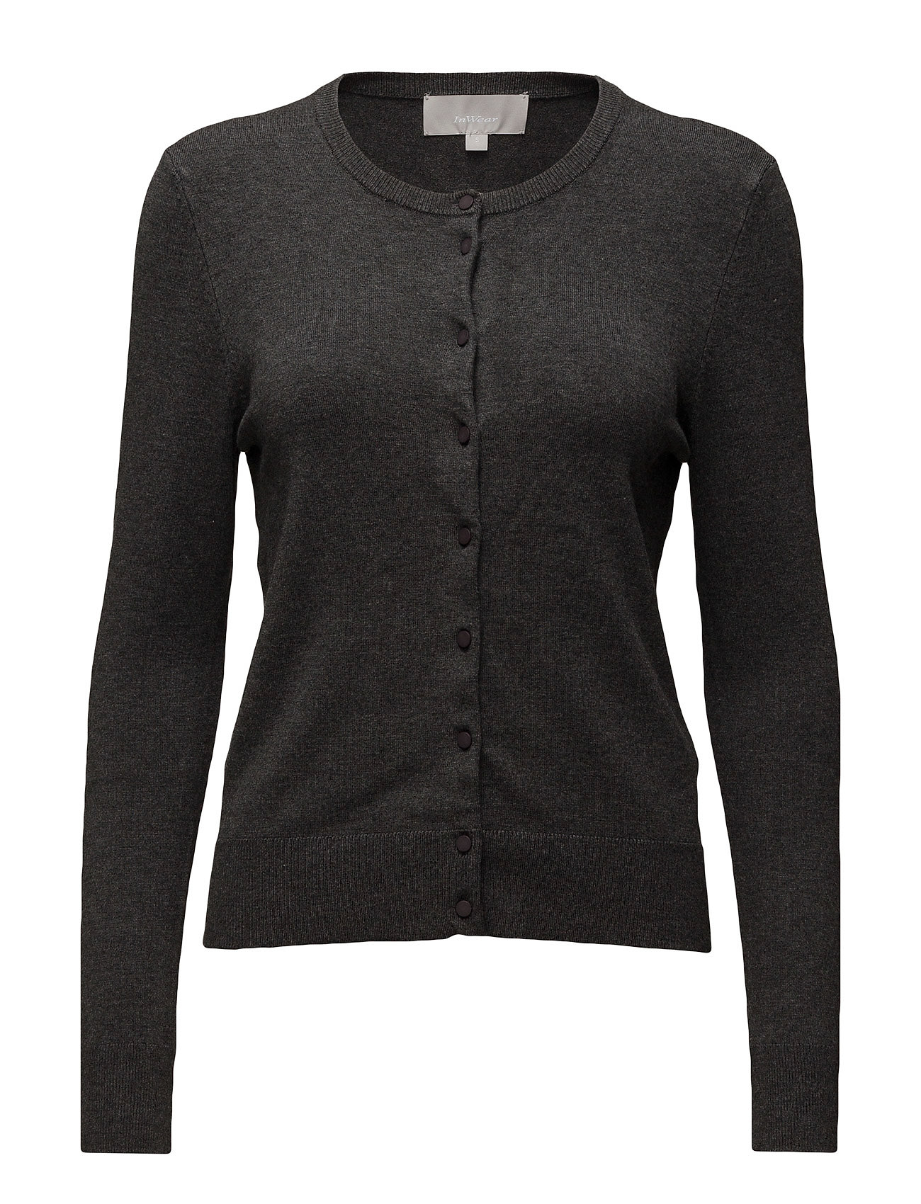 InWear - Rita Cardigan - cardigans - dark grey melange - 4