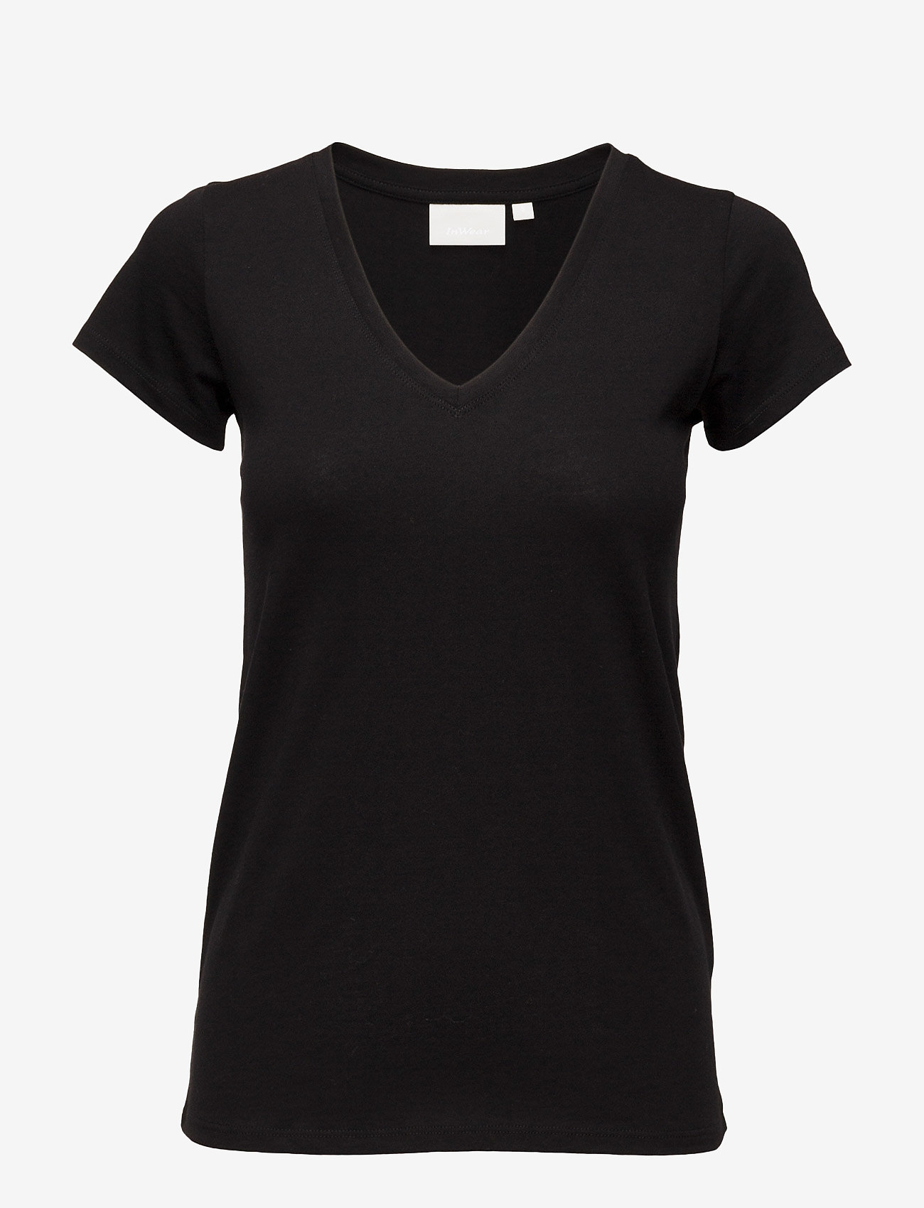 InWear - Rena V Tshirt KNTG - t-shirts - black - 1