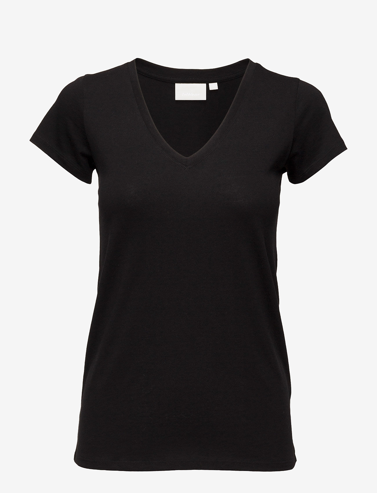 InWear - Rena V Tshirt KNTG - t-shirts - black - 0