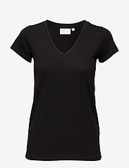 InWear - Rena V Tshirt KNTG - laveste priser - black - 0