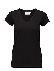 InWear - Rena V Tshirt KNTG - laveste priser - black - 7