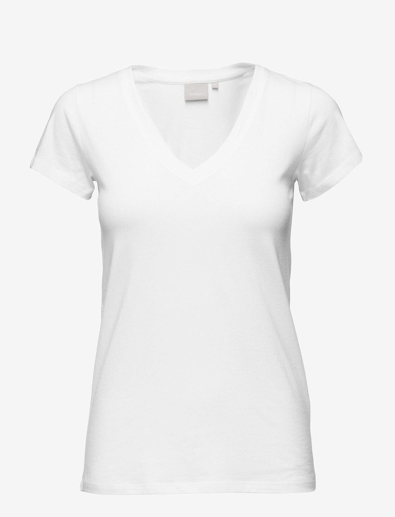 InWear - Rena V Tshirt KNTG - t-shirts & tops - pure white - 0