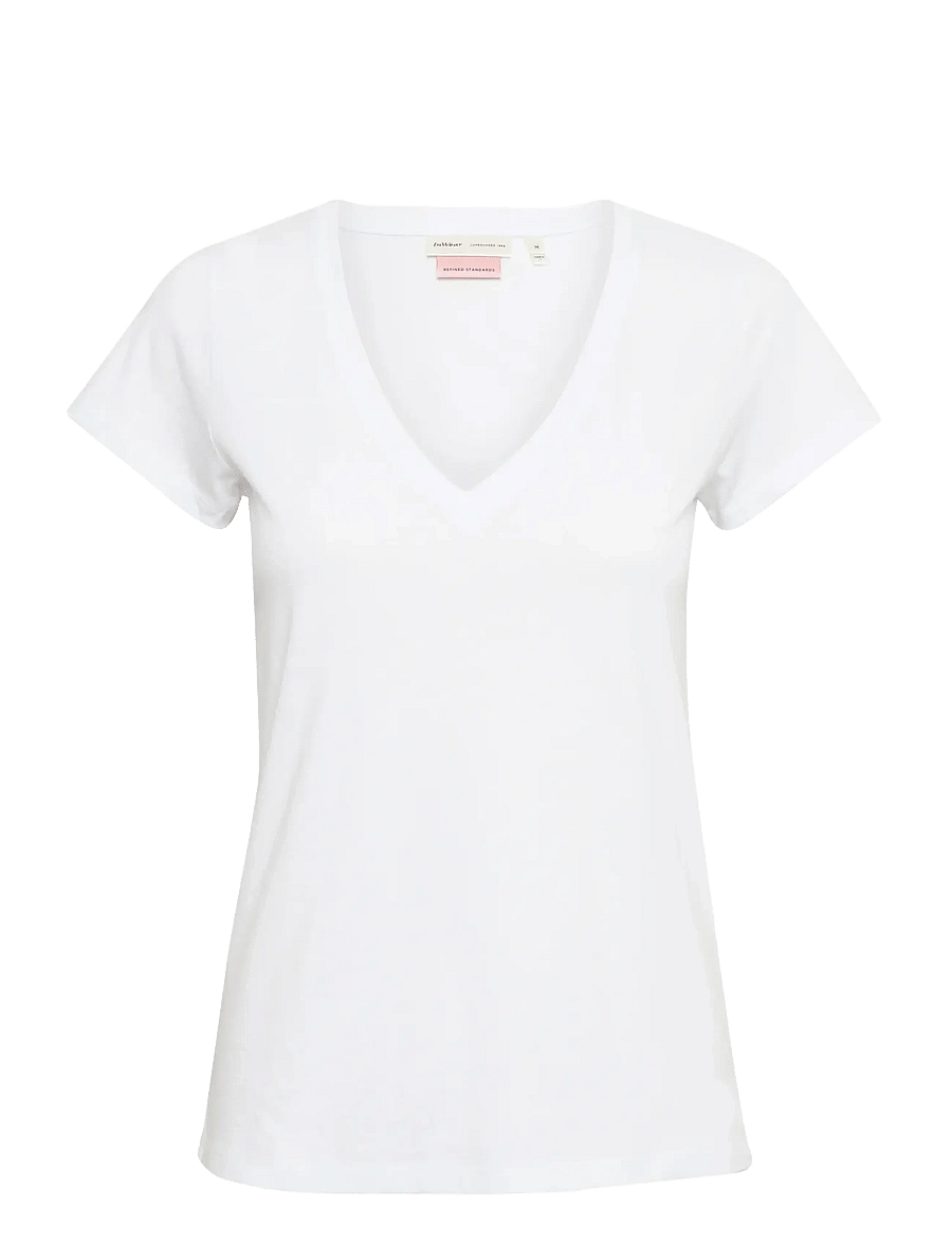 InWear - Rena V Tshirt KNTG - t-särgid - pure white - 1