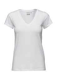 InWear - Rena V Tshirt KNTG - madalaimad hinnad - pure white - 6