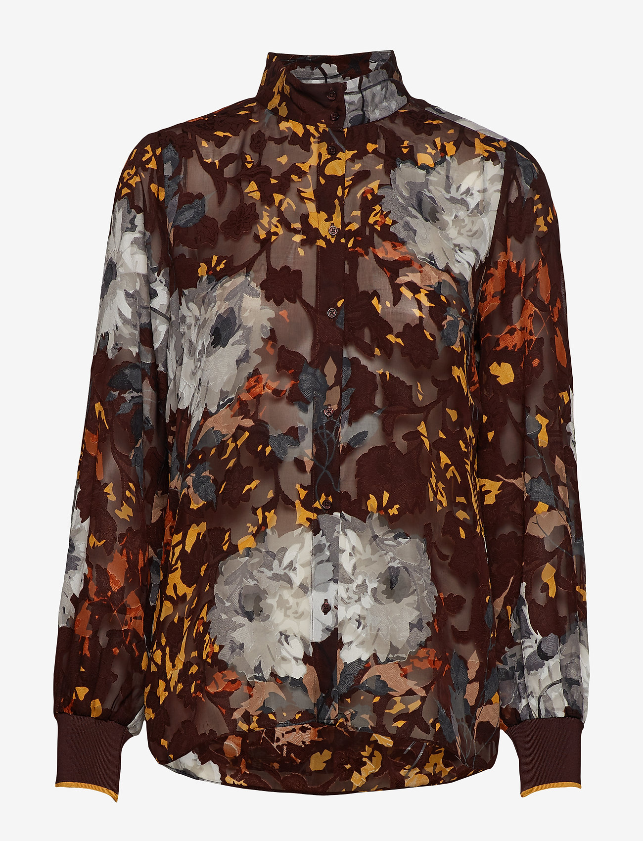 InWear - Villa Shirt - bitter chocolate peonies - 0