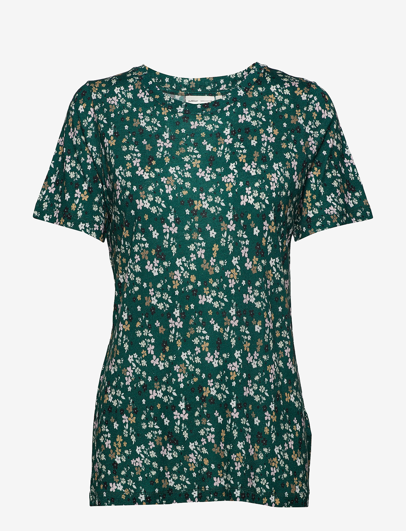 InWear - Rosita T-shirt - warm green ditsy flowers - 0