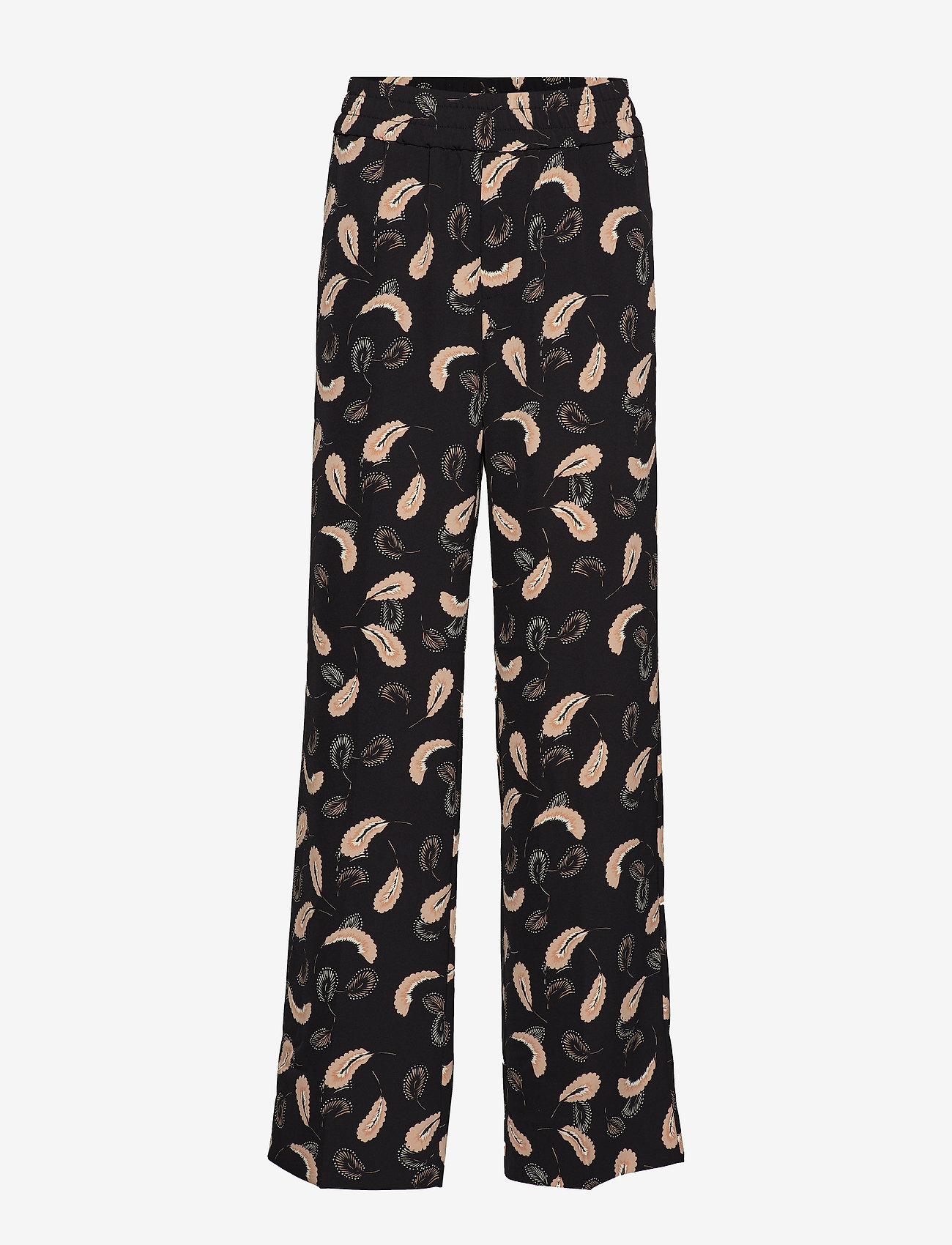 InWear - Acadia Pant - wide leg trousers - black abstract paisley - 0