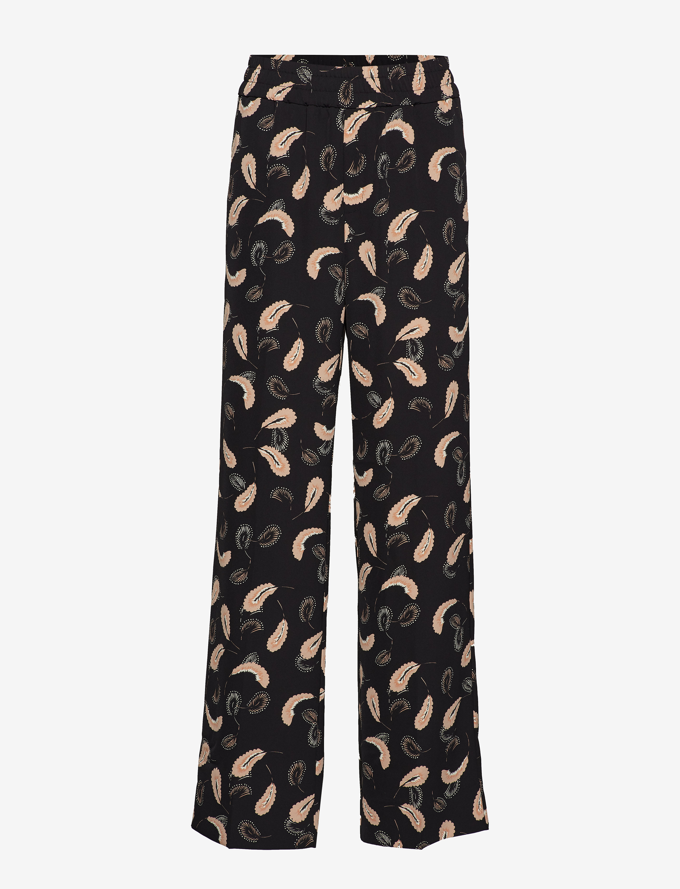 InWear Acadia Pant - Vaatteet - BLACK ABSTRACT PAISLEY / black