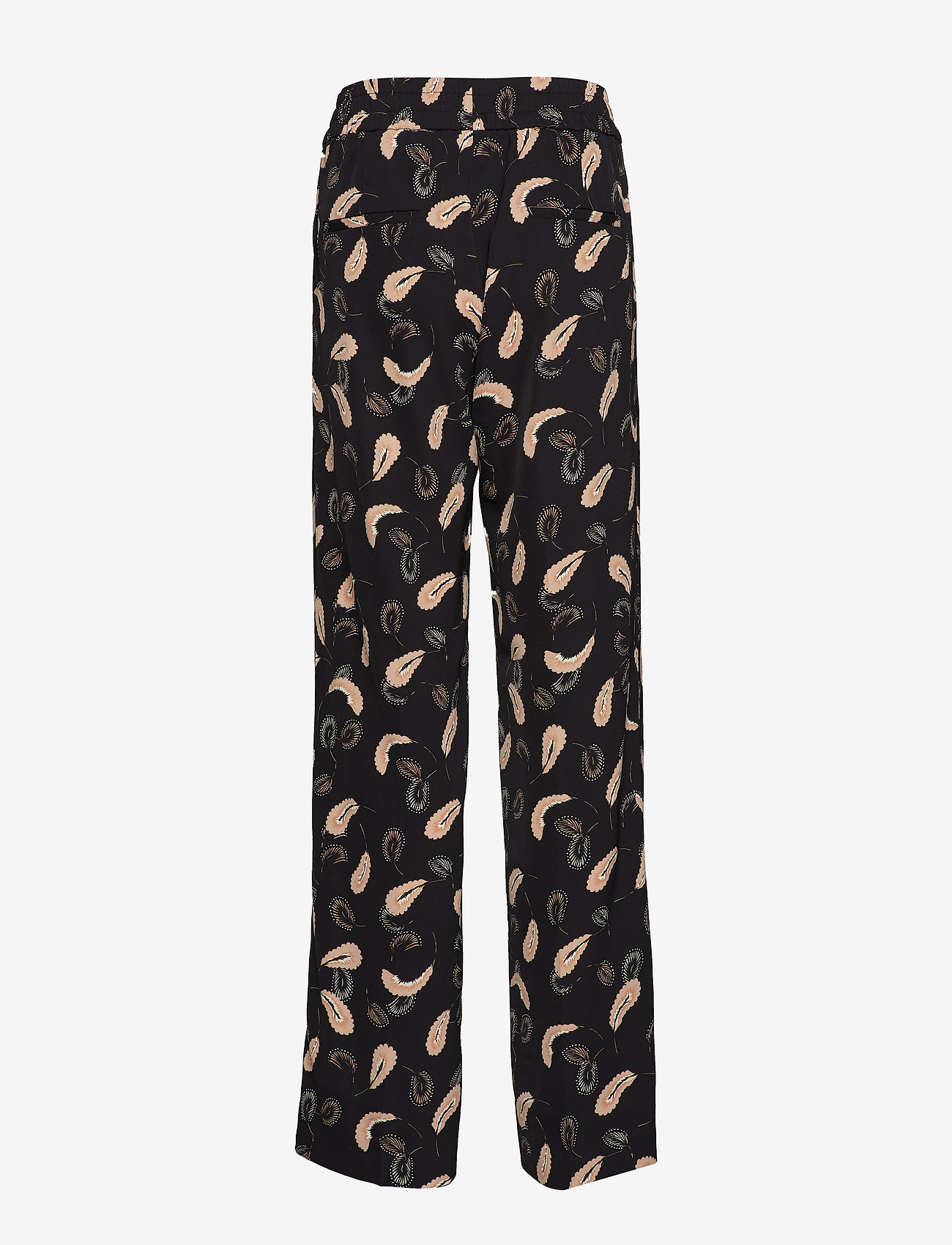 InWear - Acadia Pant - wide leg trousers - black abstract paisley - 1