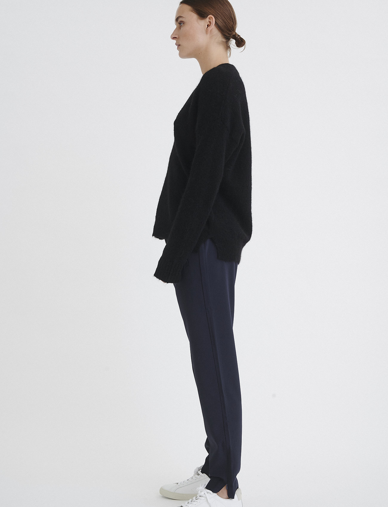 InWear - Nica No Rib Pant - slim fit bukser - marine blue - 3