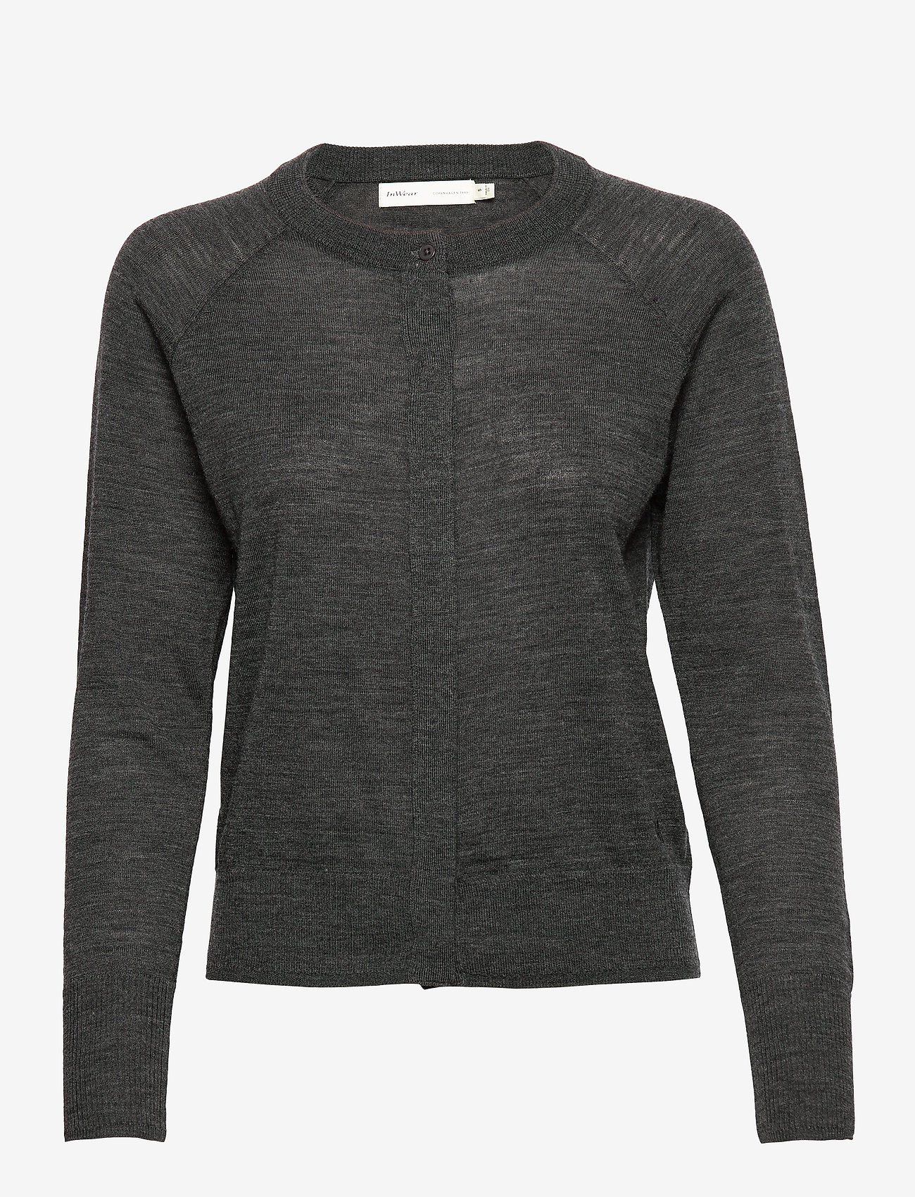 InWear - Nora Cardigan - susegamieji megztiniai - dark grey melange - 0