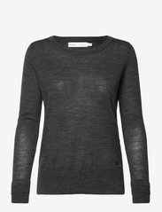 InWear - Nora O-neck Pullover - jumpers - dark grey melange - 0