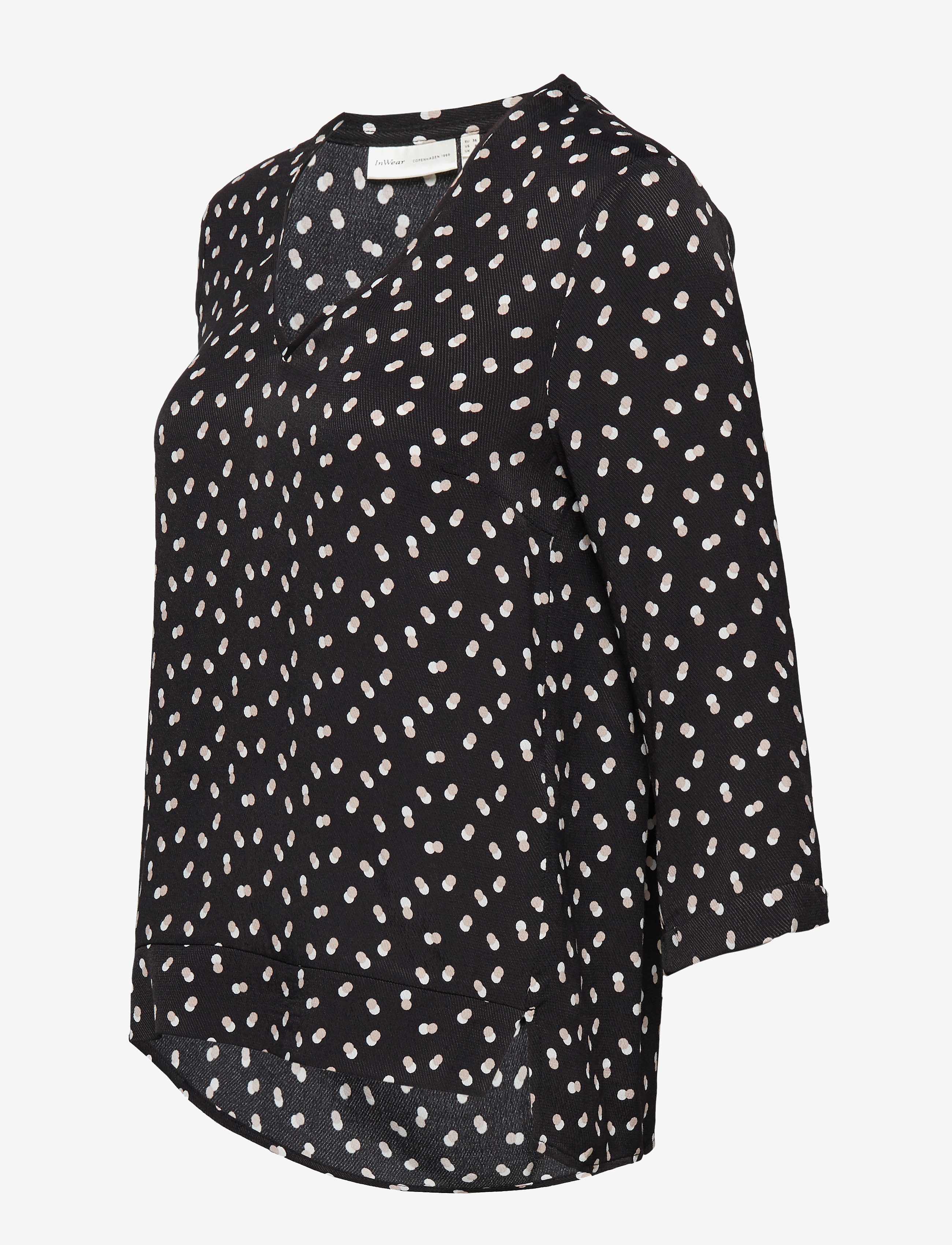 InWear - Blake V-neck Top - pikkade varrukatega pluusid - black double dot - 2