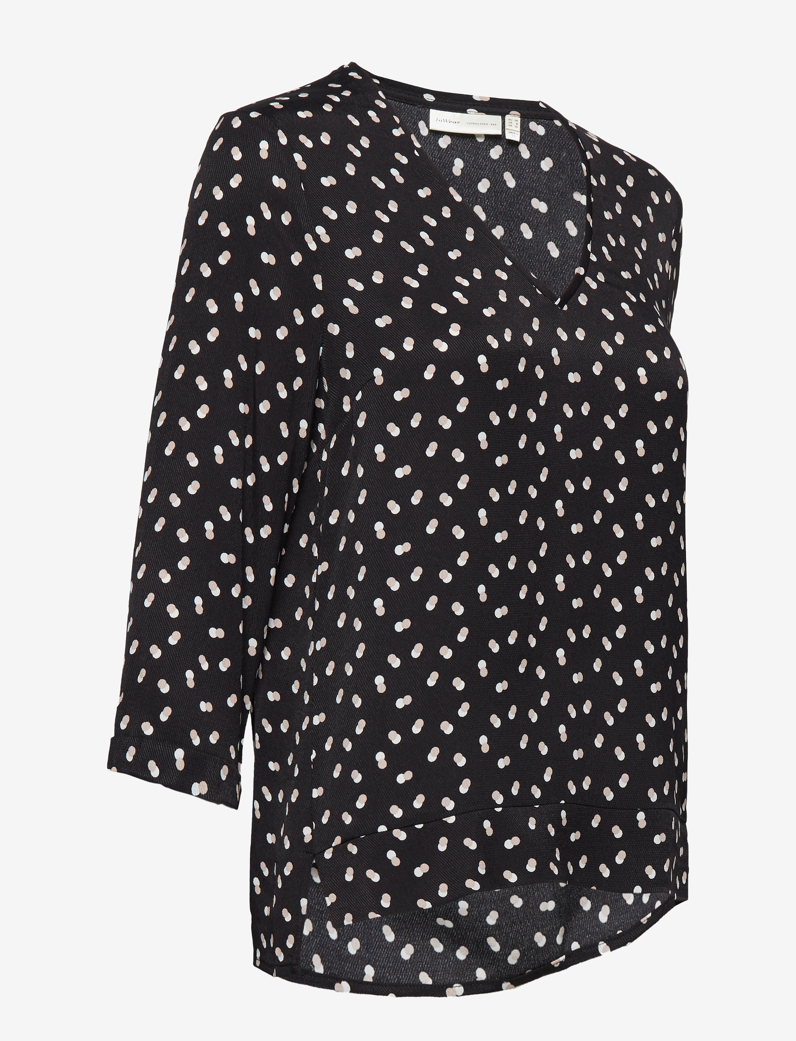 InWear - Blake V-neck Top - pikkade varrukatega pluusid - black double dot - 3