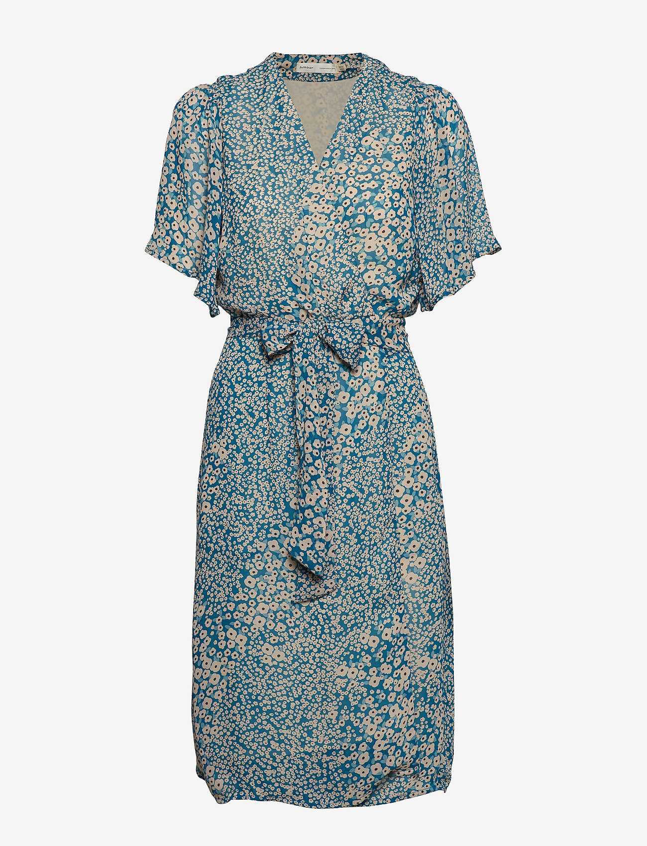InWear - TallyIW Dress - petrol blue diagonal flower - 0