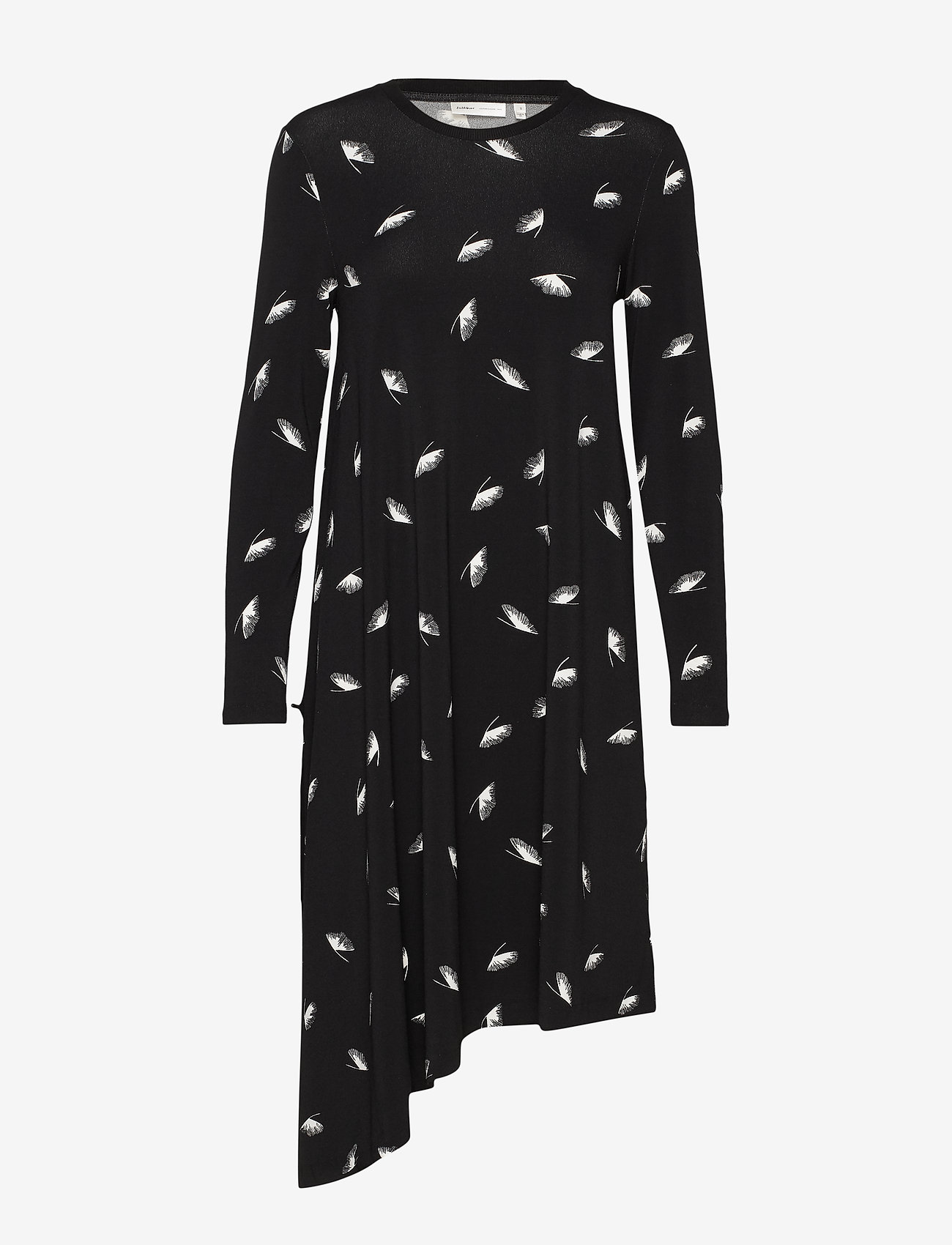 InWear - IzoraIW Dress - black ginko leaves - 2