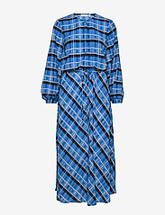 LeigthonIW Dress - BLUE MULTI CHECK