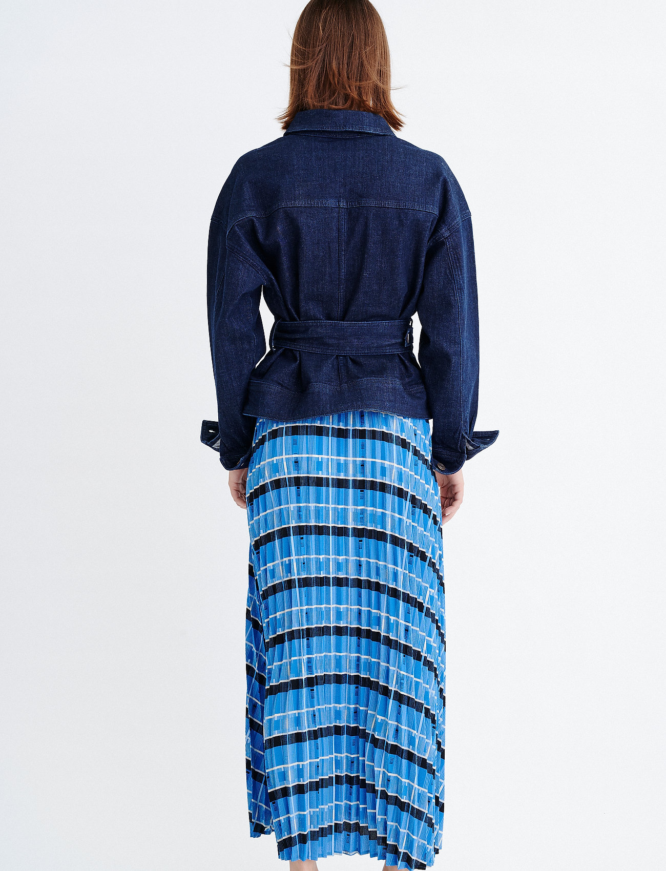 InWear - LeigthonIW Skirt - blue multi check - 4