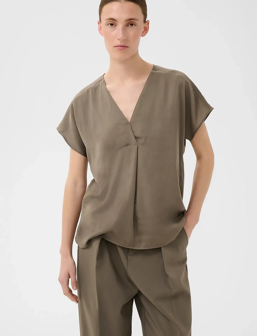 InWear - RindaIW Top - kurzärmelige blusen - coffee quartz - 0