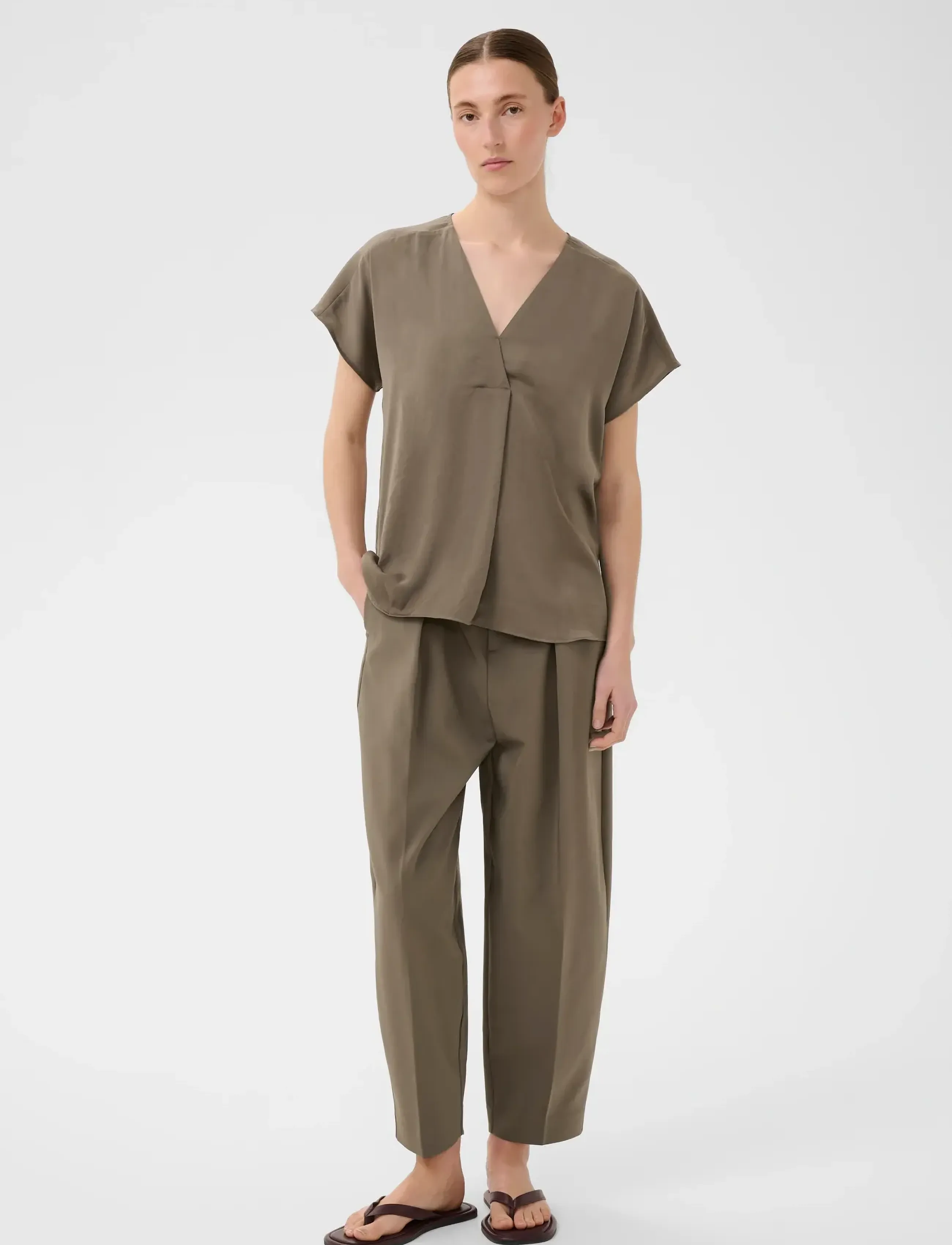 InWear - RindaIW Top - kortärmade blusar - coffee quartz - 3